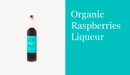 Organic raspberries liquor justina